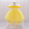 thumbnail image 4 of Bixock Fall and Winter Clothes,Toddler Girls Dresses,One Year Old Baby Skirt Baby Short Sleeved Sleeve Mesh Three-dimensional Flower Swallowtail Skirt Princess Skirt Bow Dress, 4 of 5