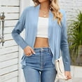 thumbnail image 4 of iHPH7 Cardigan Sweaters for Women Lightweight Thin Cardigans for Women Lightweight Open Front Cardigan for Women's Outerwear Long Sleeve Sweaters for Women Light Weight Cardigan Women Sky Blue XL, 4 of 7