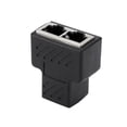 thumbnail image 1 of Divisor Hembra Rj45 De 1 A 2 Vías, Cable De Red Ethernet, Adaptador De Conector Doble, Acoplador De Puertos Para Estaciones De Acoplamiento De Portátiles Cateissary EL012164-00, 1 of 6