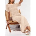 thumbnail image 4 of Vestido PRETTYGARDEN 2025 Verano con Ojal Hollow Out Albaricoque S, 4 of 6