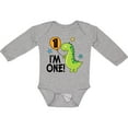 thumbnail image 3 of Inktastic 1st Birthday Dinosaur 1 Year Old Boy Boys or Girls Long Sleeve Baby Bodysuit, 3 of 5