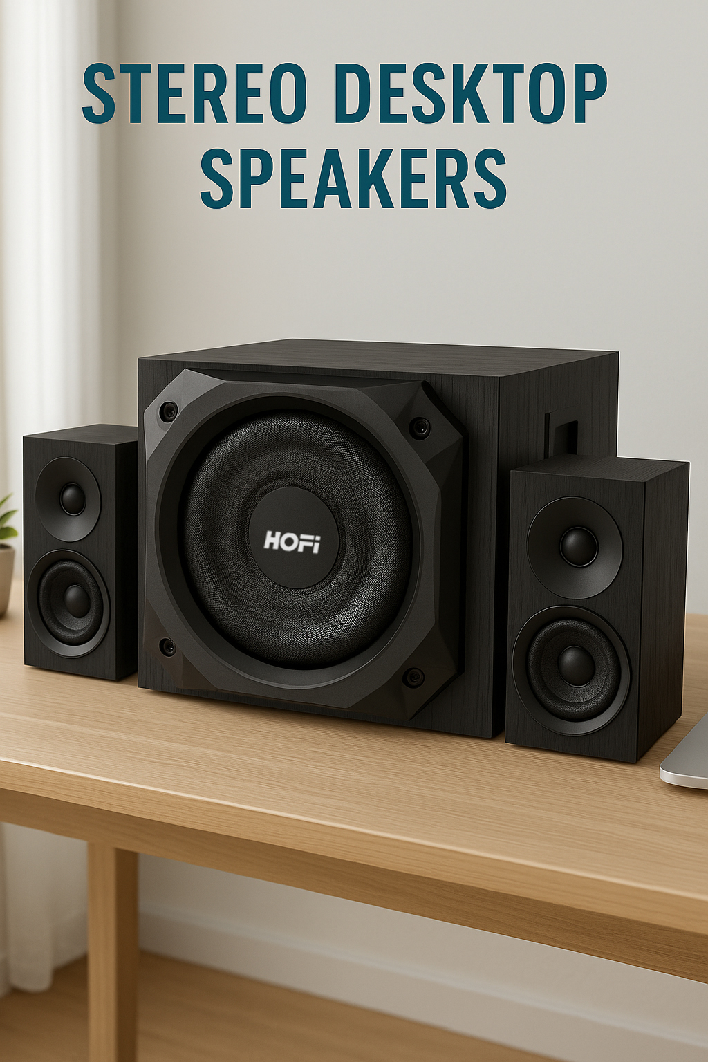HOFI 2.1 Bluetooth Speaker System with USB, AUX, Bluetooth 2.1 Channel Speakers Single Piece