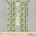 thumbnail image 3 of Ambesonne Fruits Curtains, Tropical Plants Botany, Pair of 28"x95", Multicolor, 3 of 5
