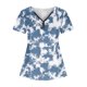 thumbnail image 4 of Camiseta suelta de manga corta con cuello en V informal con estampado de cremallera a la moda para mujer OAVQHLG3B Store  lin121212, 4 of 4