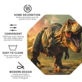 thumbnail image 3 of Kdxio Realistic Style Forest Dinosaur Funny Coasters,4 Pcs Leather Coasters,Housewarming Gifts,Protect Furniture from Water Marks Scratch and Damage, 3 of 6