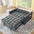 thumbnail image 6 of 54inch Velvent 2-seat Pull Out sofa Couch,3 in 1 Sleeper Sofa,  Adjustable Backrest, 6 of 7