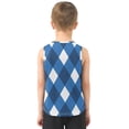 thumbnail image 3 of Blue Tone Argyle Pattern Plaids Vest Undershirt Tank Top Sleeveless Quick Dry 4T, 3 of 7