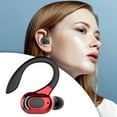 thumbnail image 1 of Headph Ear Hook Bluetooth Voice Control for Sport , Black Red, 1 of 10