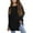Black, variant on Liyamei Children Kids Girls Long Sleeve Crew Neck T Shirt Top Casual Loose Solid Color Shirt Blouse Girls Plus Size Tops Size 3-4 Years