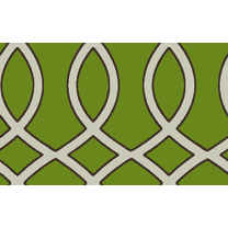 Waverly Inspirations 45" 100% Cotton Printed Ogee Sewing & Crafting Fabrics, 8 yd By the Bolt, Green and White