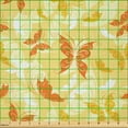 thumbnail image 2 of Ambesonne Yellow White Fabric by the Yard Microfiber, Swirled Butterfly, 3 Yards, Earth Yellow Orange, 2 of 2