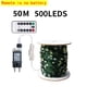 thumbnail image 3 of Guirnalda de luces LED de 100 m con alambre verde de hadas para exteriores, luces navideñas, guirnalda de árbol para Año Nuevo, decoración de fiestas en casa, bodas y calles, 3 of 5