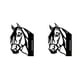 thumbnail image 1 of Adorno de jardín sweethay Cabeza de caballo colgante de hierro 2Conjunto, 1 of 6