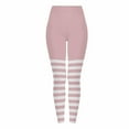 thumbnail image 5 of Gyexs Red and White Striped Tights for Women Christmas Leggings Funny Party Wear Soft Thermal Winter Tights Pink & Size S, 5 of 6