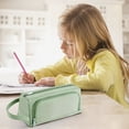 thumbnail image 1 of Fiudx Estuche de Lona de Gran Capacidad, Organizador de Papelería con Múltiples Compartimentos, Resistente, para Uso Escolar y de Oficina, Regalo para Adultos y Niños, 5 Colores Disponibles., 1 of 7