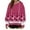 Hot Pink, variant on WREESH Women's Printed Oversized Hoodie Long Sleeve Casual Drawstring Sweatshirt Hooded Pullover Top with Pocket Hot Pink