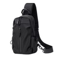 thumbnail image 1 of Bolso de pecho Bolso de ocio para hombre Bolso multifuncional Bolso bandolera de viaje de un solo hombronegro, 1 of 5