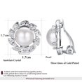 thumbnail image 5 of Yoursfs Pearl Clip on Earrings for Woman Non Pierced Ear White Gold Plated Clip on Wedding Earring Jewelry Gifts, 5 of 5