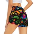 thumbnail image 3 of Disketp Mexican Flower Traditional1 Print Women's Shorts Workout Shorts for Athletic Gym Running Shorts with Phone Pockets Small, 3 of 8