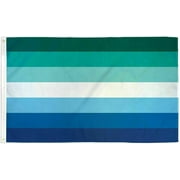 Gay Male Rainbow Flag 3x5 ft LGBTQ Pride Blue Green