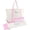 Pink, variant on High-Quality American Mahjong Tile Carrying Case. Lightweight And Convenient Canvas Material.