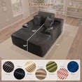 thumbnail image 4 of Ovios 67'' Oversized Chaise Lounge Chair Indoor Cloud Plush Corduroy Floor Sofa Bed Deep Seat No Assembly Couch with Cup Holders for Living Room, Gray, 4 of 12