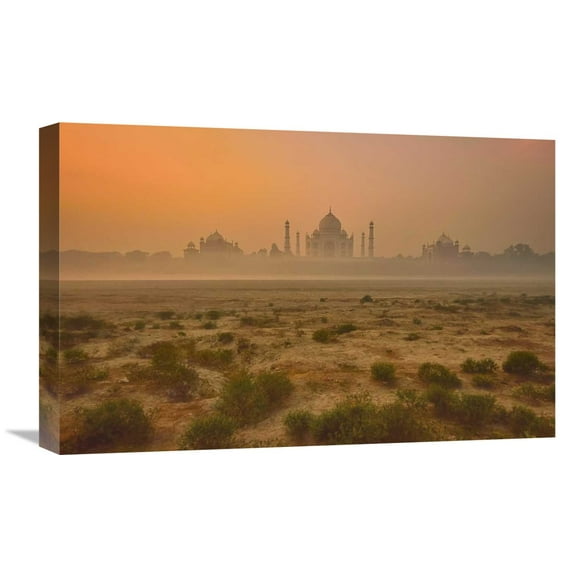 Global Gallery Vichaya,'Taj Mahal At Dusk' Stretched Canvas Artwork