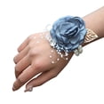 thumbnail image 2 of HEVIRGO Rose Wrist Corsage Boutonniere Fine Workmanship Rhinestone Corsage Elegant Wedding Flower Accessories, 2 of 8