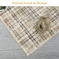 thumbnail image 5 of HOMERRY 9' x 12' Area Rug for Living Room Washable Bedroom Plaid Geometric Carpet, Brown/Beige, 5 of 6