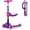 Purple, variant on Kids Kick Scooter with Light- Wheels, Adjustable Handlebar & Removable  for Ages 2-8