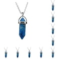 thumbnail image 2 of Sonducket Abalorio de columna hexagonal, colgantes colgantes de aniversario, amuletos de cristal para manualidades, collar, cadena, pendiente, Azul 10piezas, 2 of 6