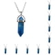 thumbnail image 2 of Sonducket Abalorio de columna hexagonal, colgantes colgantes de aniversario, amuletos de cristal para manualidades, collar, cadena, pendiente, Azul 10piezas, 2 of 6