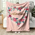 thumbnail image 5 of Valentine's Day Flannel Blanket - Double-Sided Throw Nap Blanket, Romantic Gift Flannel Rug for Sofa and Bed, 5 of 6