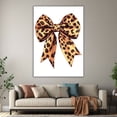 thumbnail image 6 of Mudket Framed Leopard Print Bow Canvas Wall Art, Cute Cheetah Print Bow Wall Decor, Trendy Girly Art Ready to Hang for Girls Bedroom - 12"L x 8"W, 6 of 10