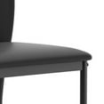 thumbnail image 3 of Miya Side Dining Chair Set of 2- Black Faux Leather- Sleek Metal Legs, 3 of 6