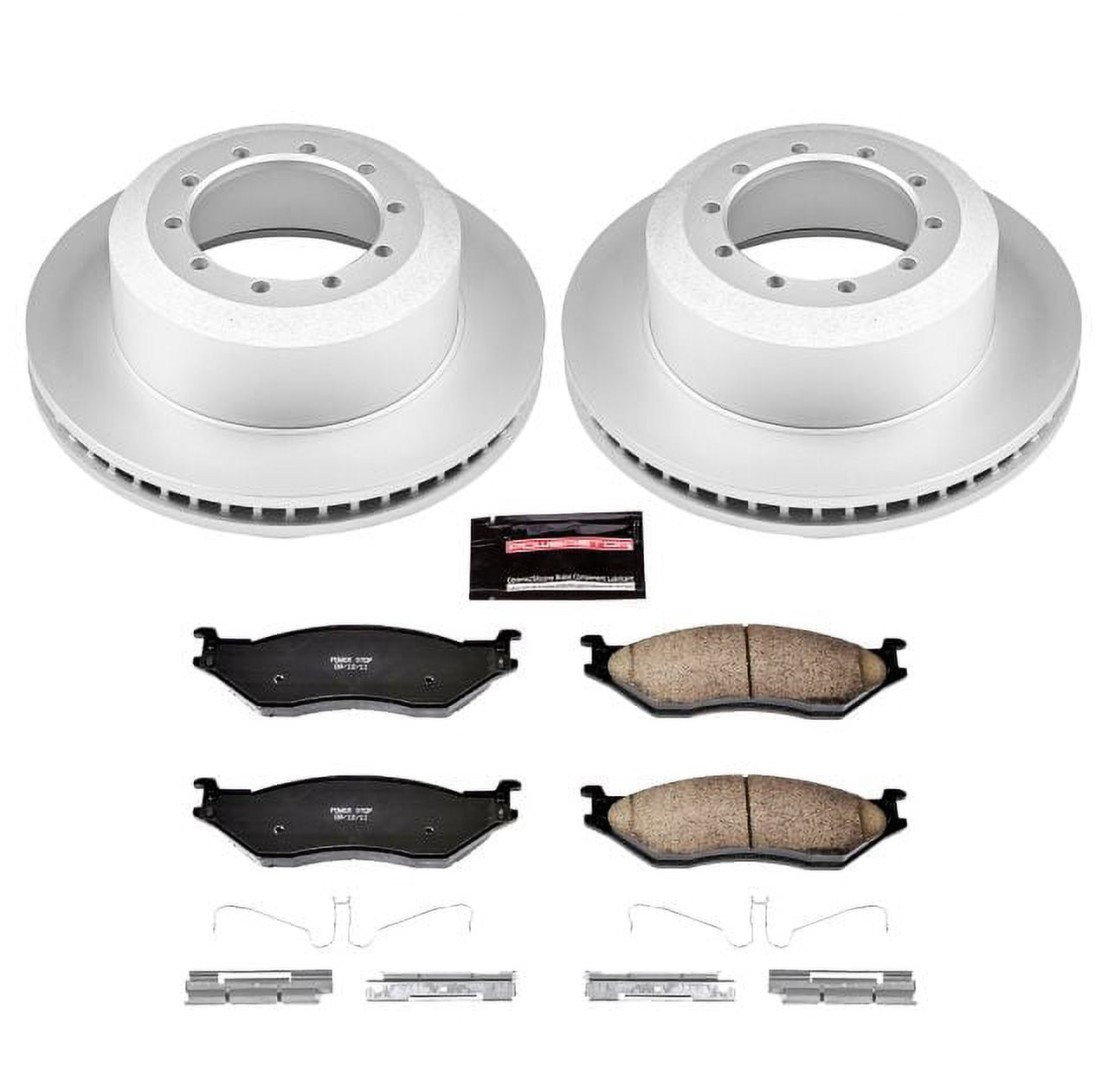 PowerStop Front/Rear Geomet Coated Brake Rotor and Pad Kit Fits: FORD Select Models CRK5966