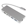 thumbnail image 1 of Hub De Tipo C Con Puerto Ethernet, 4K USB C A , 2 Puertos USB 3.0, 1 Puerto USB 2.0, Lector De Tarjetas / TF, Portátil Para Laptops Macarena Cable divisor de enchufe RJ45, 1 of 8