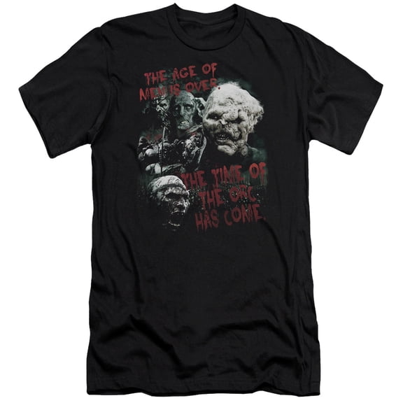Lord of the Rings Time Of The Orc Premium Canvas Adult Slim Fit 30/1 T-Shirt Black