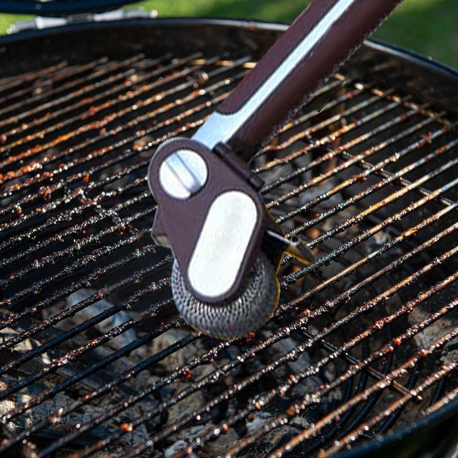 Power Giddy Up Grill Cleaner – Cordless, Rechargeable BBQ Tool with 350 RPM Stainless Roller, LED Light