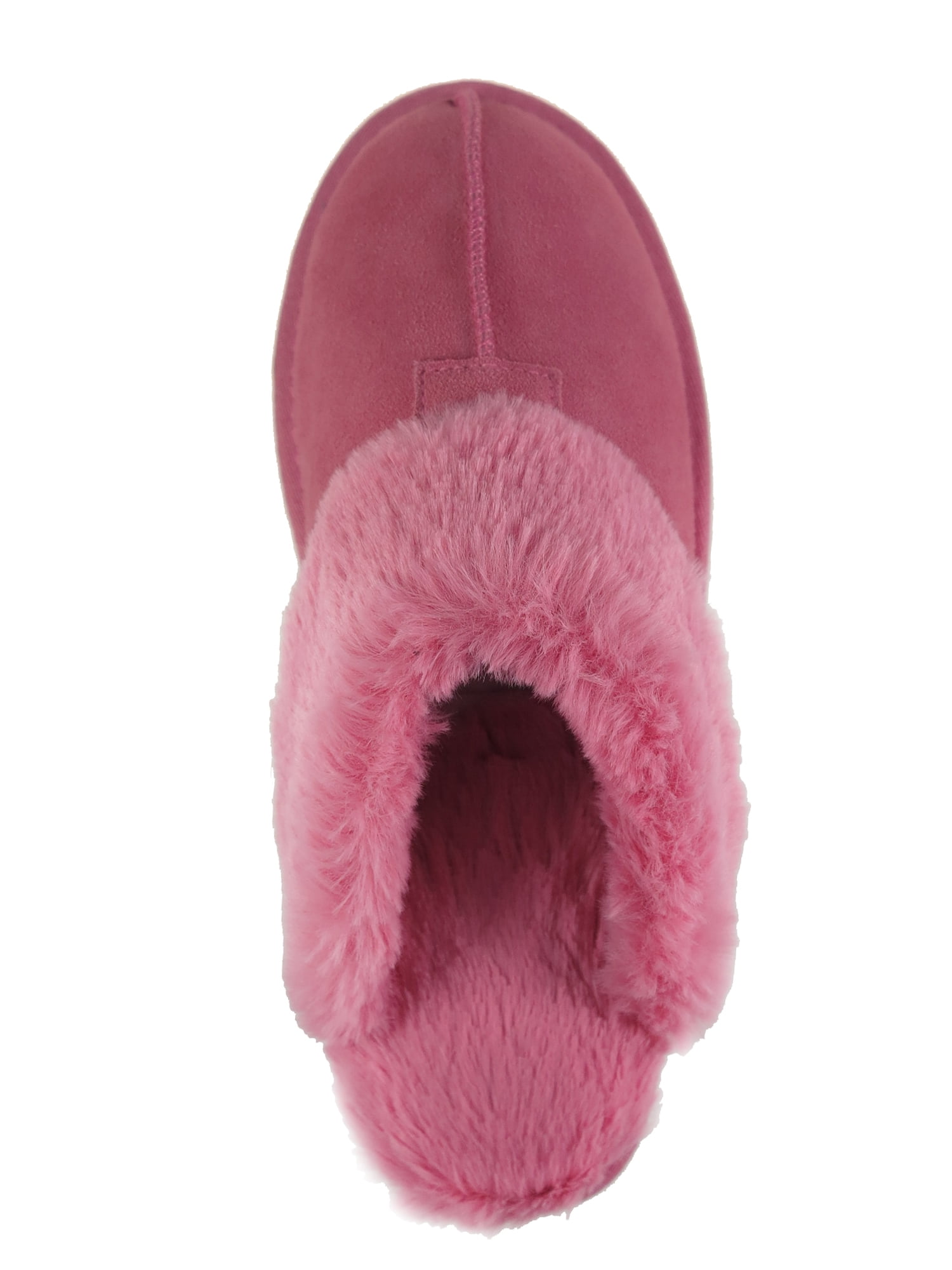 Joyspun Women's Faux Suede Platform Clog Slippers