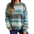 thumbnail image 1 of Avamo Chandails pour Femmes Manches Longues Tricotés Chandails d'Hiver Chauds Chandail Ample Bleu G, 1 of 3