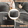 thumbnail image 2 of Baxluxe 4FT Bean Bag Chair: Bean Bag with Velvet Cover, Fluffy and Comfy Bean Bag Chairs for Adults and Kids, Bean Bag Sofa Filled with High-Density Sponge for Gaming (Grey), 2 of 7