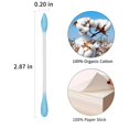 thumbnail image 3 of HOMEFOX Cotons-Tiges Bleus Pointus de Précision - 200 Unités Cotons-Tiges Biologiques Double Face Embouts en Coton Doux Sans Peluches Sans Cruauté, Pointus & Ronds (Bleu), 3 of 3