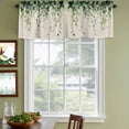 thumbnail image 4 of Country Green Leaves Valances for Windows, Decorative Rod Pocket Window Valance Curtains, Spring Farmhouse Botanical Vines Short Curtain Drapes for Kitchen/Living Room, 2 Panels, 54" W x 18" L, 4 of 8