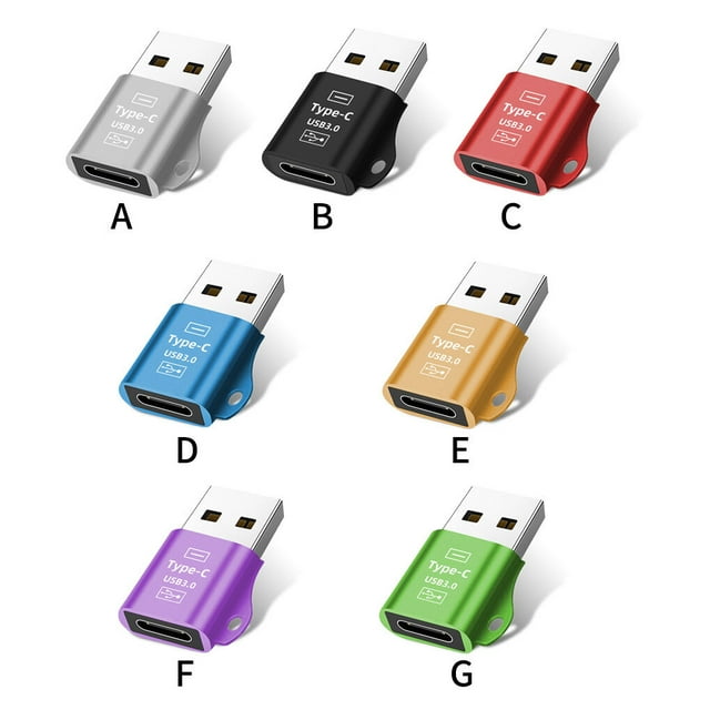 Charging Adapter Mini Phone USB to Type-c Adapter USB to Type-C Converter Portable USB 3.0 Aluminum Alloy Adapter, Red