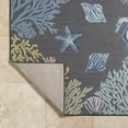 thumbnail image 6 of Livabliss Outdoor Rugs, 7x9 Lakeside Coastal Charcoal Area Rug for Patio, Porch, Deck, Backyard, Waterproof Indoor Outdoor Carpet (6'7" x 9'), 6 of 7