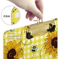 thumbnail image 3 of FMSHPON Bees Sunflowers Yellow Buffalo Plaid Clipboard Hardboard Wood Nursing Clip Board and Pull for Standard A4 Letter 13x9 inches, 3 of 7