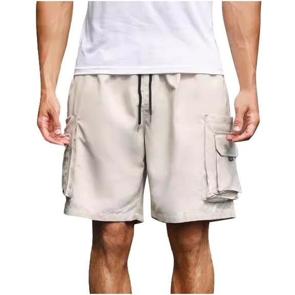 Ndbuld Mens Hiking Cargo Shorts Quick-Dry Outdoor Athletic Short Travel Fishing Golf Tactical Short for Men with Multipocket Khaki 3XL