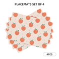 thumbnail image 3 of Placemats Set of 4 / 6, Orange Peach Placemats for Dining Table Indoor/Outdoors Heat Resistant Washable Placemats 18" x 12", 3 of 8