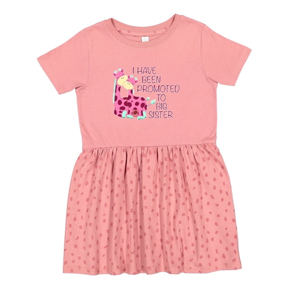 Inktastic I Have Been Promoted to Big Sister Pink Girls Toddler Dress